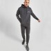 Men Lose Two Tone Tracksuit Set Hoodie Top & Bottoms Joggers Gym Zip Suits